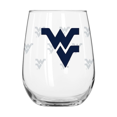 Logo Brands West Virginia 16oz Satin Etch Curved Beverage Glass 239-G16CB-10